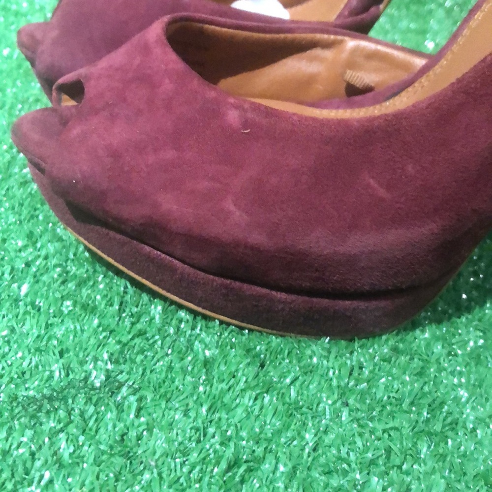 Zara Basic Collection Peep Toe Platform Shoe With… - image 5